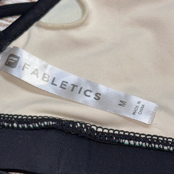 Fabletic Green and Black Dash Bikini Top Size M - Picture 10 of 10